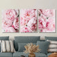 3pcs Elegant Pink Peony Nordic Style Metal Print Ready to Hang Art