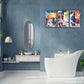 3pcs Vibrant Abstract Colorful Expressionist Metal Print Ready to Hang Art
