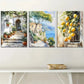 3pcs Modern Architectural Art Landscapes Metal Print Ready to Hang Art