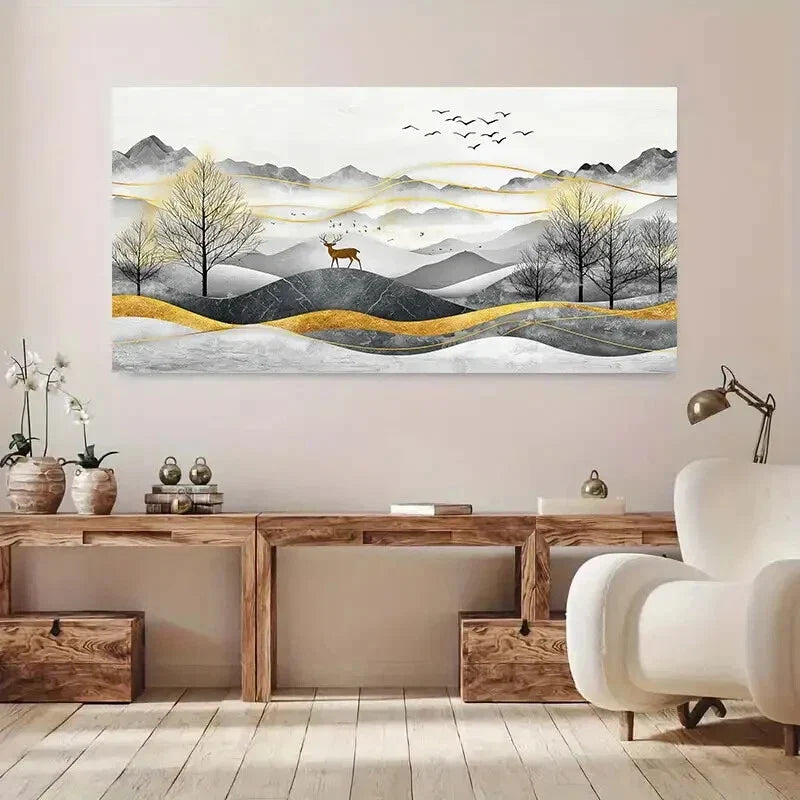 Modern Abstract Nature Wall Art wall canvas office home room framed 120x60cm