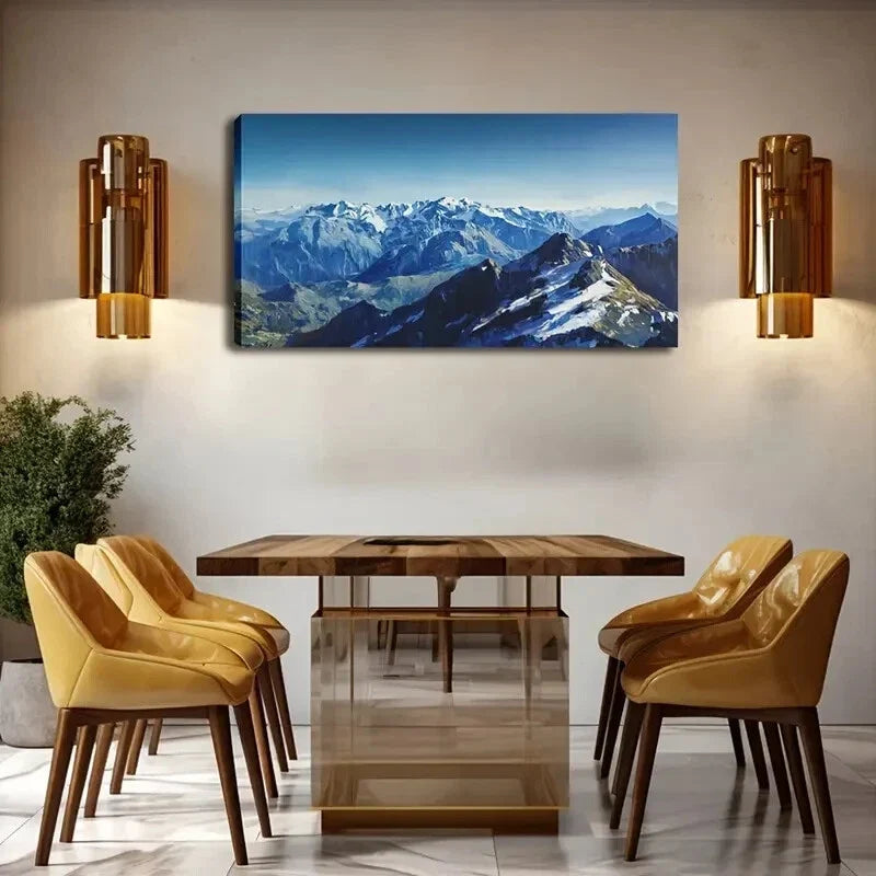 Big Blue Sky and Massive Wall Art Canvas Office Home Room Framed 120x60cm