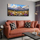 Colorful Wildflowers Mount Wall Art Canvas Office Home Room Framed 120x60cm