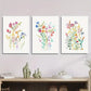 3pcs Watercolor wildflower art, botanical flowers Metal Print Ready to Hang Art