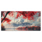 Mount Fuji Autumn Lake Canvas Framed 40x60cm - High Quality Print 100% Australian Made Wall Canvas Ready to Hang