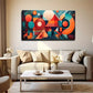 Abstract Geometric Figures Wall Art Canvas Office Home Room Framed 80x45cm
