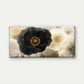 Black Ivory Flower Wall Art Canvas Office Home Room Framed 80x45cm