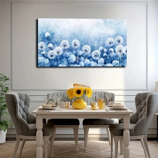 Realistic Winter Snow Scene Wall Art canvas office home room framed 120x60cm