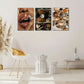 3pcs Trendy Vinyl Record Portrait Art Posters Metal Print Ready to Hang Art