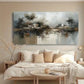 Melancholy Rain Scene Abstract Wall Art Canvas Office Home Room Framed 80x45cm
