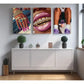 3pcs   African American Woman Pink, Purple & Golden Metal Print Ready to Hang Art