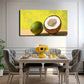 Cut Fruit Coconut Suitable Wall Art Canvas Office Home Room Framed 80x45cm