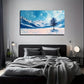 Snowy Winter Landscape Wall Art Canvas Office Home Room Framed 120x60cm
