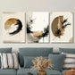 3pcs Abstract, Natural Beige, Minimalist Metal Print Ready to Hang Art