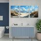 3pcs  Coastal Landscape with Blue Ocean  Metal Print Ready to Hang Art