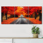3pcs Vibrant Autumn Forest Road Nature Perfect Wall Art Set Canvas Framed 40x60cm - High Quality Print 100% Australian Made Wall Canvas Ready to Hang