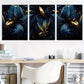 3pcs  Featuring a Dark Gothic Floral Design Wall Art Set Canvas Framed 40x60cm - High Quality Print 100% Australian Made Wall Canvas Ready to Hang