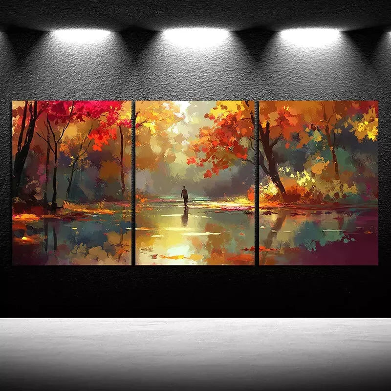 3pcs Forest Walk Canvas Framed 40x60cm - High Quality Print 100% Australian Made Wall Canvas Ready to Hang