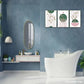 3pcs Green Beige Blush Pink Abstract Boho Style Metal Print Ready to Hang Art