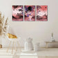 3pcs Sika deer, cute animals, mountains, Metal Print Ready to Hang Art
