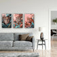 3pcs Leopard Tropical Floral Vintage Animal Metal Print Ready to Hang Art