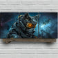 3pcs Husky Wearing Glass & Helmet Metal Print Ready to Hang Art