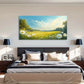 Daisy Field Landscape Decor Wall Art Canvas Office Home Room Framed 120x60cm