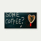 Heart Coffee Cup with Coffee Wall Art Canvas Office Home Room Framed 80x45cm