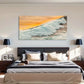 Ocean Waves Vibrant Beach Wall Art Canvas Office Home Room Framed 120x60cm