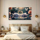 Abstract Blue White Swan wall canvas office home room framed 120x60cm