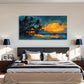 Beach-Themed Palm Trees Wall Art Canvas Office Home Room Framed 120x60cm