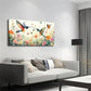 Hummingbird Vibrant Flowers Wall Art Canvas Office Home Room Framed 120x60cm