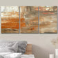 3pcs Gray& Orange Paint Smudge Strokes Abstract Canvas Framed 40x60cm - High Quality Print 100% Australian Made Wall Canvas Ready to Hang