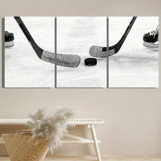 3pcs Lacrosse Baseball Sports Paintings Metal Print Ready to Hang Art