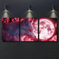 3pcs Striking White Fox & Red Eyes Wall Art Set Canvas Framed 40x60cm - High Quality Print 100% Australian Made Wall Canvas Ready to Hang