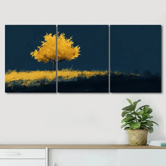 3pcs Stunning Autumn Tree Display Perfect Wall Art Set Canvas Framed 40x60cm - High Quality Print 100% Australian Made Wall Canvas Ready to Hang