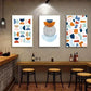 3pcs Abstract Geometric Shapes Decor Art Metal Print Ready to Hang Art