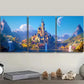 3pcs Charming old castle Wall Art Set Canvas Framed 40x60cm - High Quality Print 100% Australian Made Wall Canvas Ready to Hang