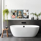 3pcs Cute Cat Bathtub Contemporary Style Metal Print Ready to Hang Art
