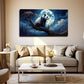 Adorable Panda Under Moonlit Wall Art canvas office home room framed 120x60cm