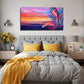 Vibrant Abstract Plant & Color Wall Art Canvas Office Home Room Framed 120x60cm