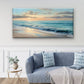 Romantic Beach Scene with Ocean Wall Art Canvas Office Home Room Framed 80x45cm