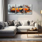 3pcs  Vibrant Orange Sports Car Triptych Wall Art Set Canvas Framed 40x60cm - High Quality Print 100% Australian Made Wall Canvas Ready to Hang