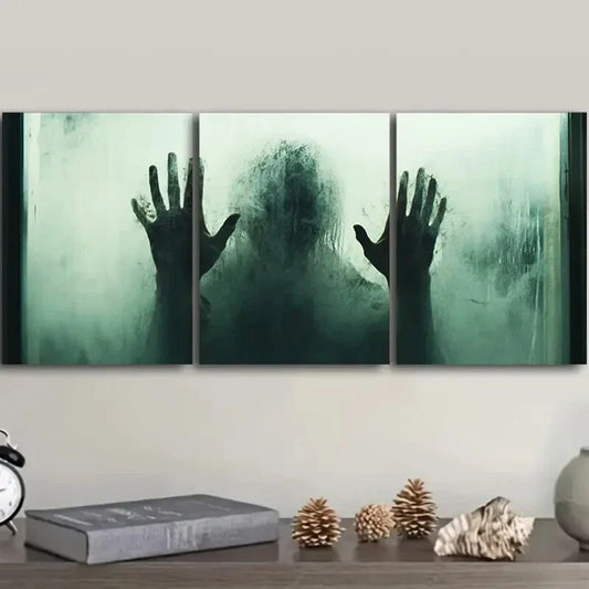 3pcs The girl in captivity Art Painting Metal Print Ready to Hang Art