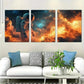 3pcs Set of three Free Astronaut Wall Decor Metal Print Ready to Hang Art
