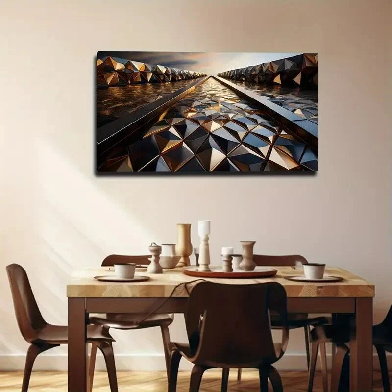 Abstract Road Wall Art Canvas Office Home Room Framed 80x45cm