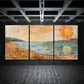 3pcs Tranquility Beach Theme Metal Print Ready to Hang Art