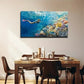 Underwater Snorkeling Scene Wall Art Canvas Office Home Room Framed 120x60cm