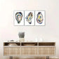 3pcs Vibrant Blue & Purple Oyster Shell Metal Print Ready to Hang Art