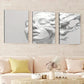 3pcs Abstract Art White Female Head Sculpture Wall Art Set Canvas Framed 40x60cm - High Quality Print 100% Australian Made Wall Canvas Ready to Hang