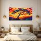 Sunset Tree Conference Good Wall Art Canvas Office Home Room Framed 120x60cm